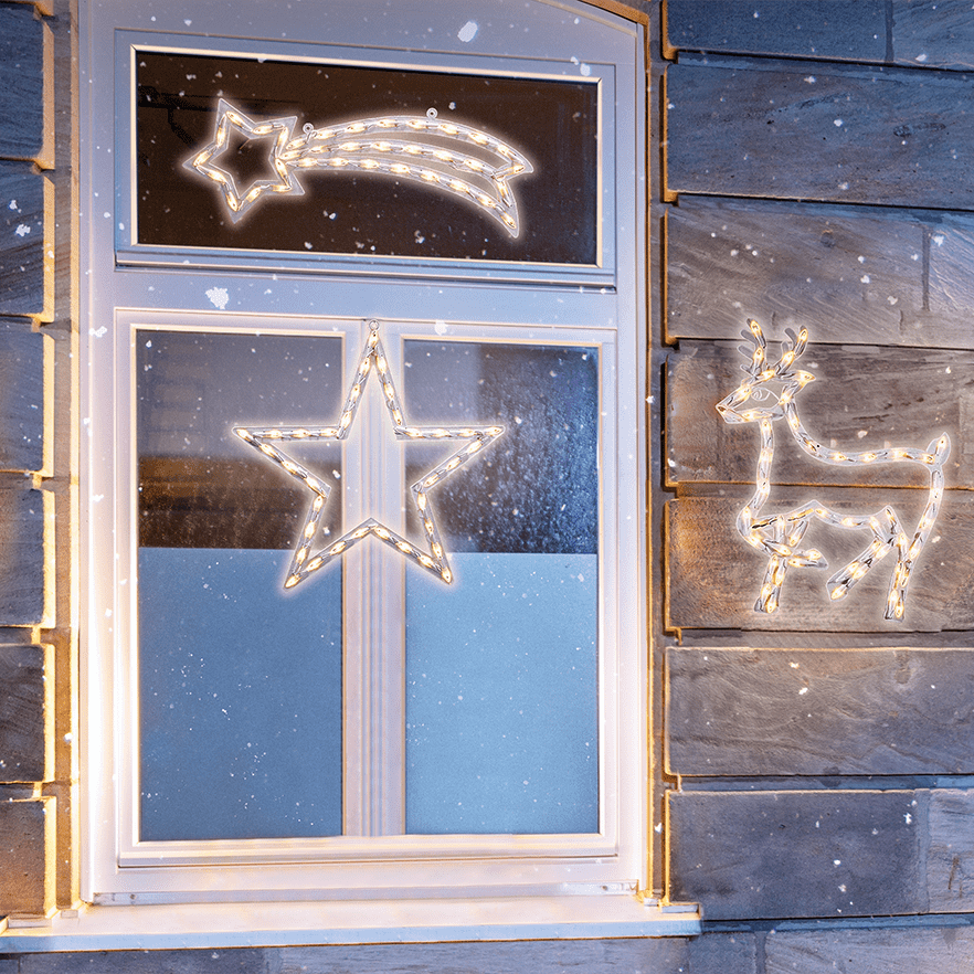 LED - Fenstersilhouette mit Stern - WeihnachtsladenKonstsmide