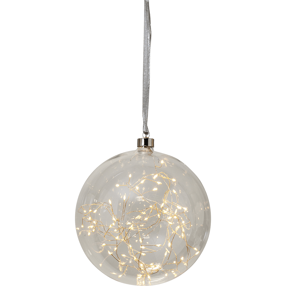 LED - Glaskugel 'Glow' 20cm - WeihnachtsladenStar Trading