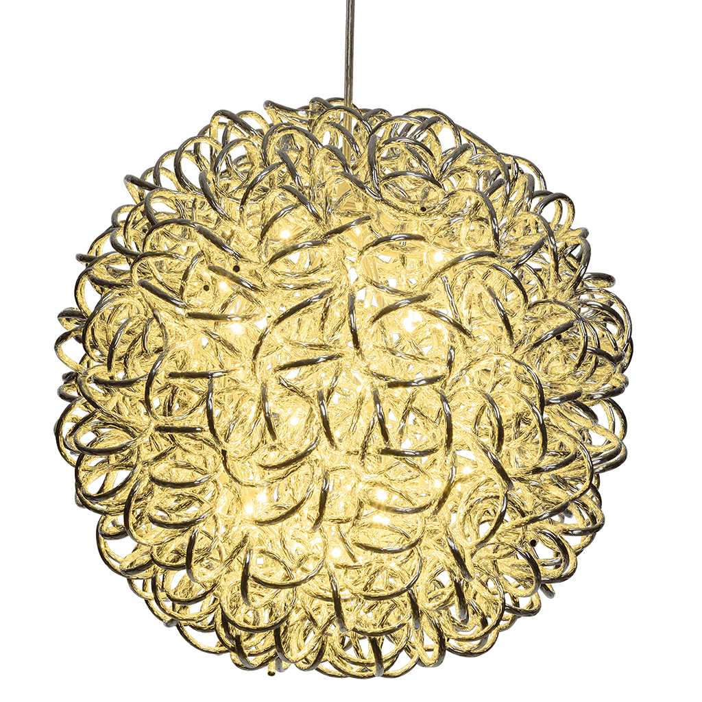 LED Kugel silberfarben 100 ww LED - WeihnachtsladenLotti