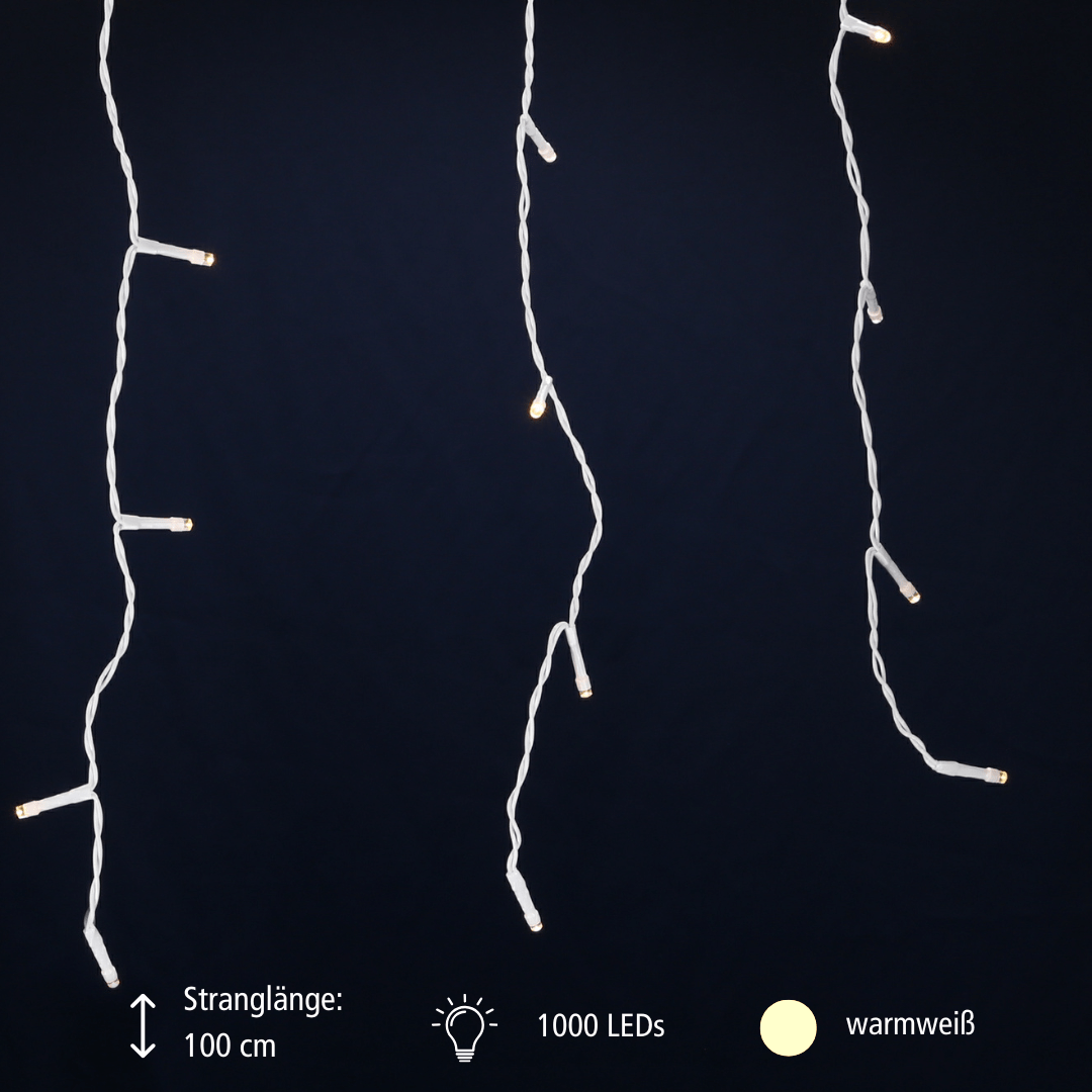 LED Lichtervorhang 1000 ww LED - WeihnachtsladenLotti