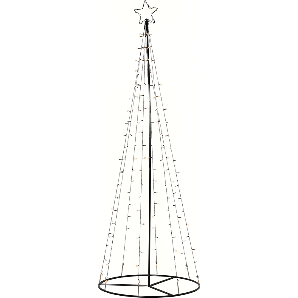 LED - Metall - Weihnachtsbaum mit Stern - WeihnachtsladenStar Trading