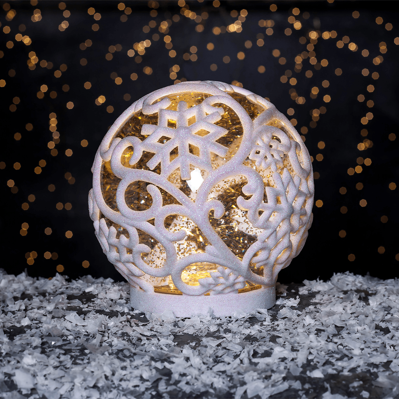 LED - Schneekugel 'Frost' 16cm - WeihnachtsladenStar Trading