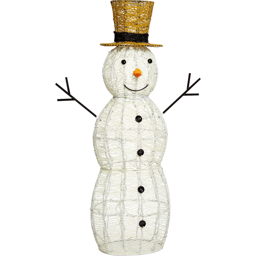 LED Schneemann 105 cm mit bernsteinfarbenen LEDs - WeihnachtsladenLotti