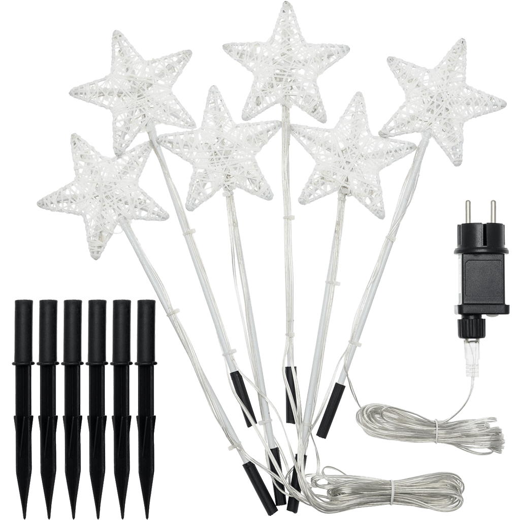 LED Sterne 6er - Set - WeihnachtsladenLotti