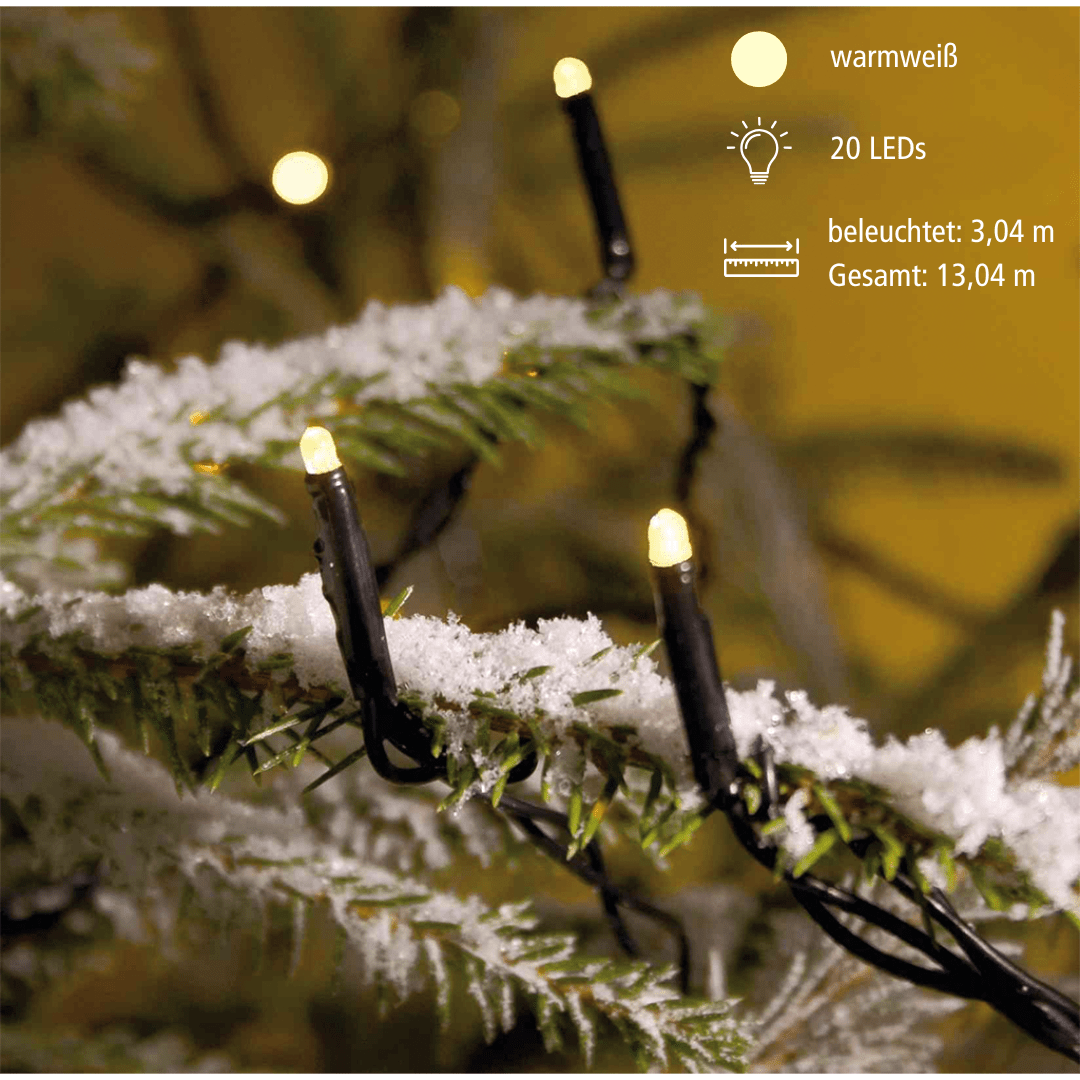 Micro - LED Kette 20 LED warmweiß - WeihnachtsladenKonstsmide