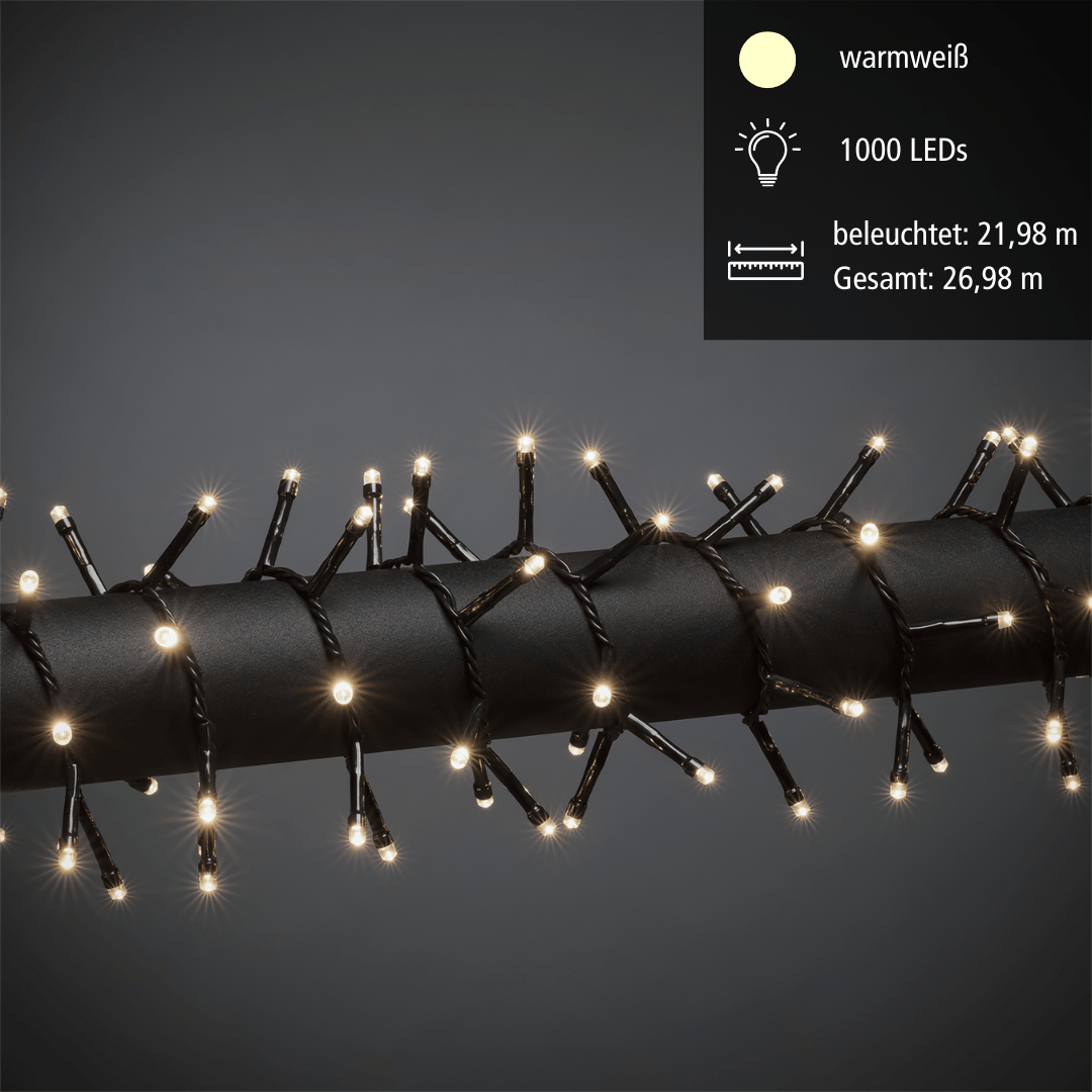 Micro LED Lichterkette 'Cluster' 1000 ww LED - WeihnachtsladenKonstsmide