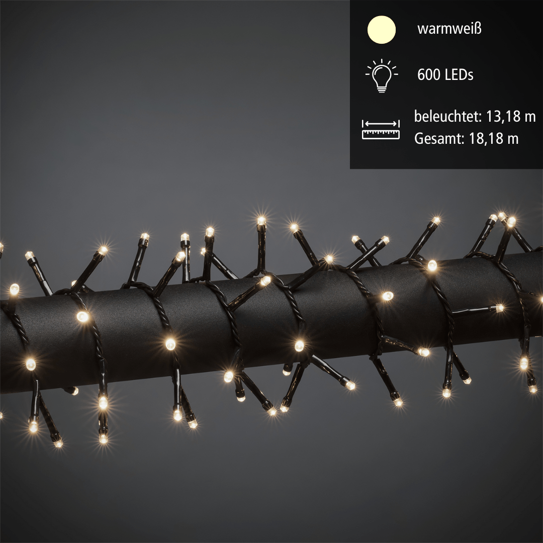 Micro LED Lichterkette 'Cluster' 600 ww LED - WeihnachtsladenKonstsmide