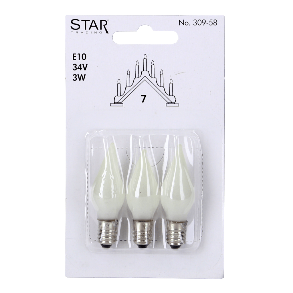 Windstoßlampe frost (3 Stück) - WeihnachtsladenStar Trading